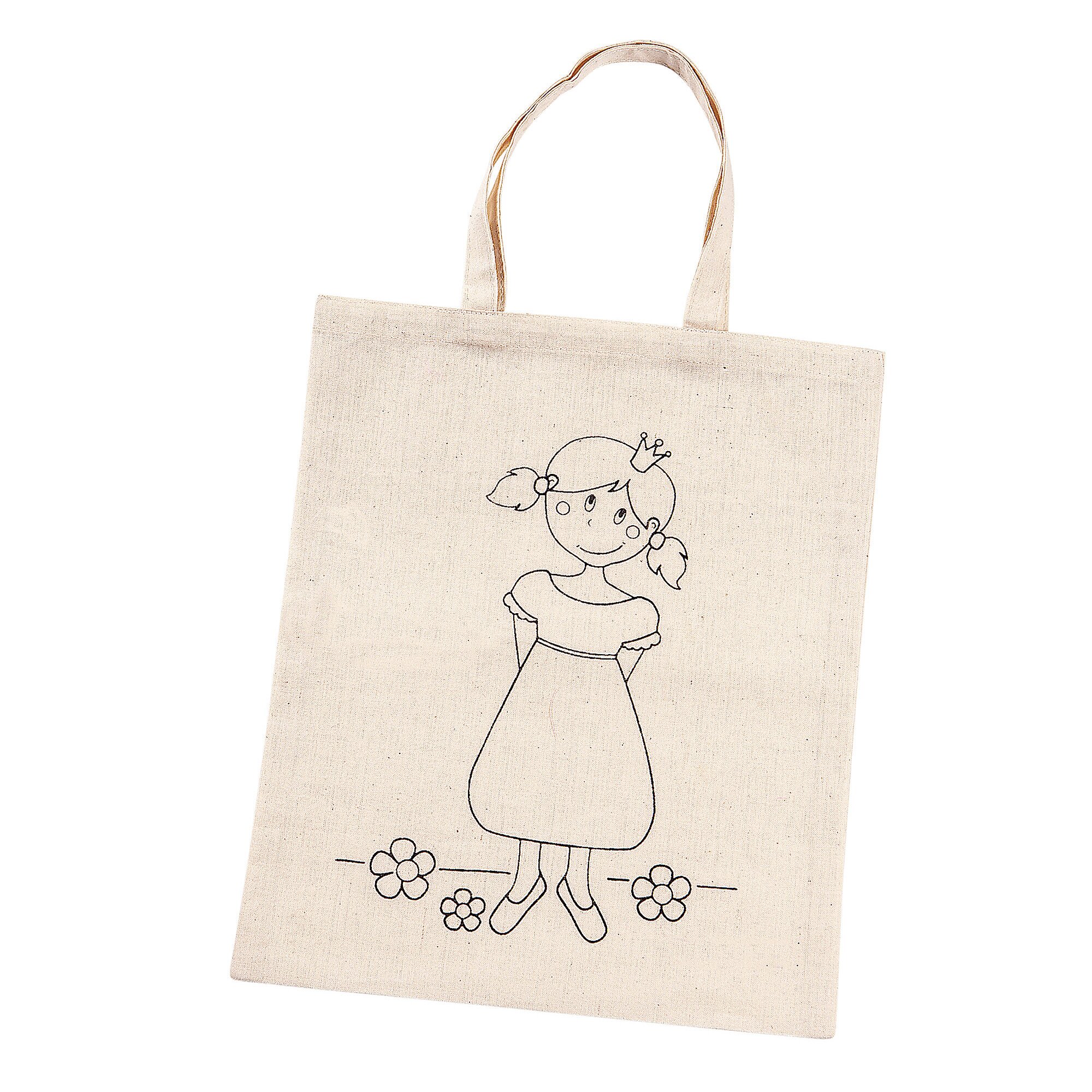 Sac en tissu Ã  colorier Â« Princesse Â» pour 3â¬