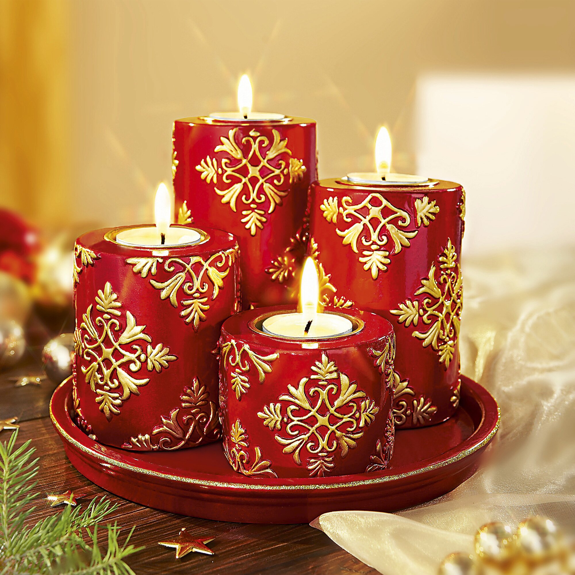 Assiette à bougies « Rêve de Noël »