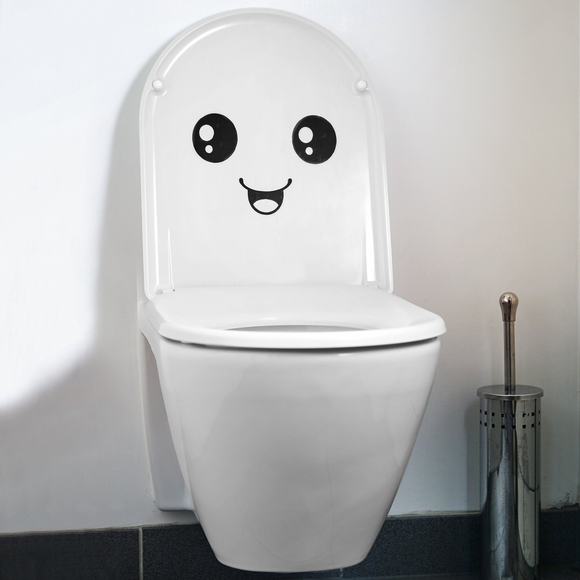 WC-Sticker Lächeln