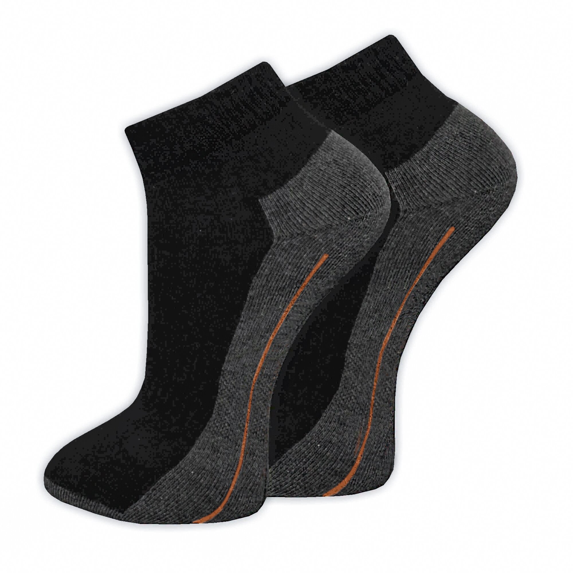 Aktiv-Sneaker-Socken, 2 Paar, Größe: 39, schwarz