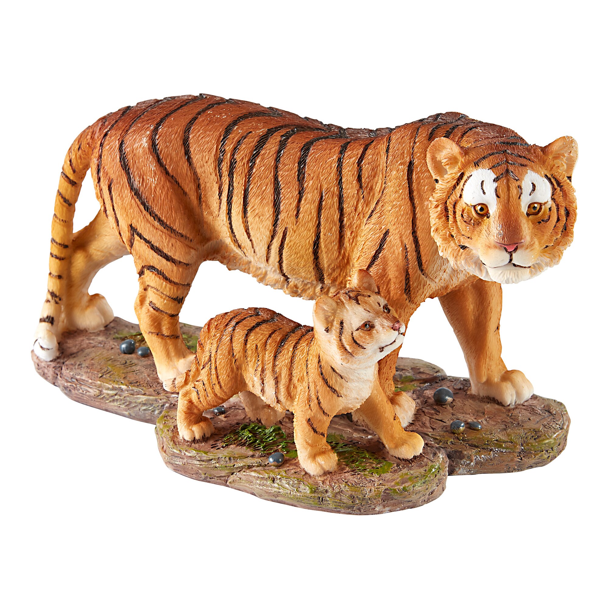 Tiger-Mama und Baby, braun