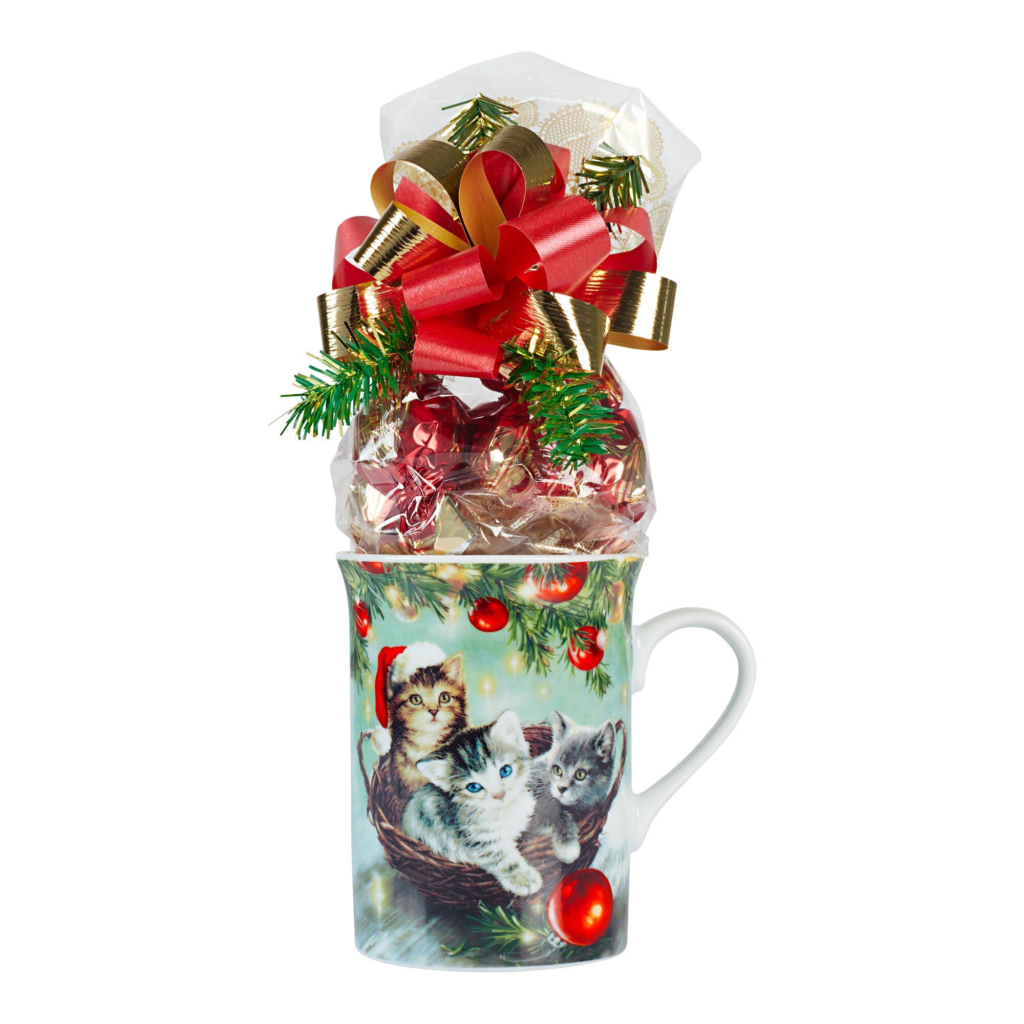 Porzellan-Tasse Weihnachtskätzchen, 70 g