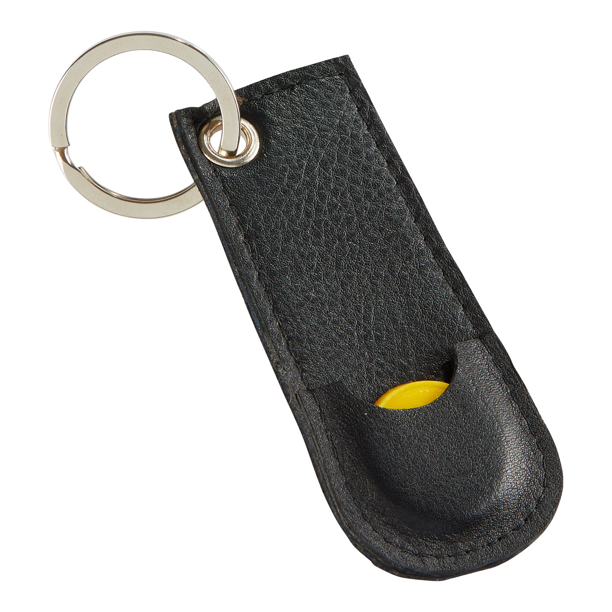 Leder-Schlüsselanhänger Chip, schwarz