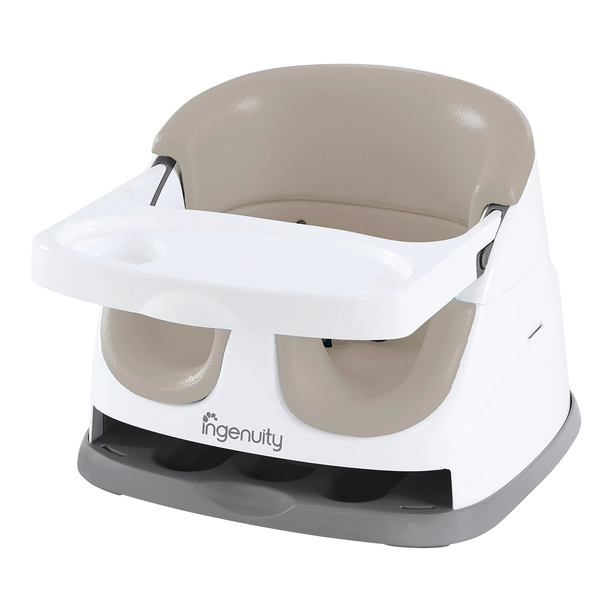 Ingenuity Baby Base 2-in-1 Booster Feeding & Floor Seat Cashmere 10678 in Beige