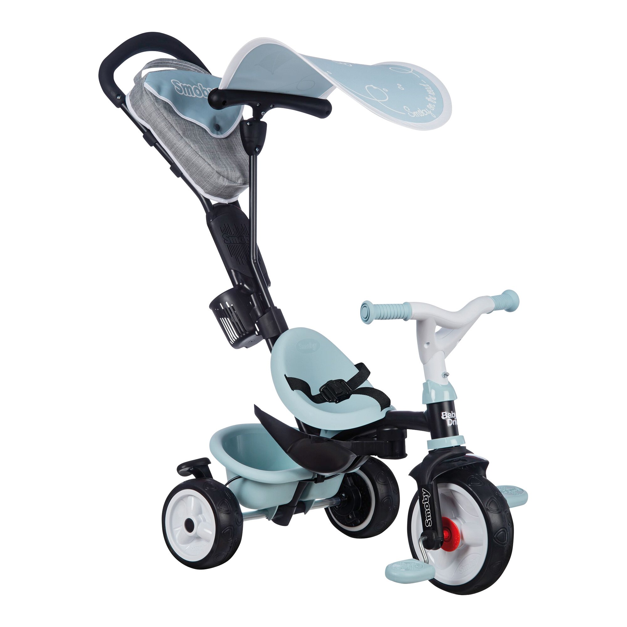 SMOBY Tricycle enfant Baby Driver Plus Bleu + Ombrelle - 