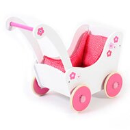 Holz-Puppenwagen, wei&szlig;/pink von BAYER CHIC