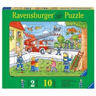 Holzpuzzle 10 Teile, Feuerwehr rettet K&auml;tzchen von RAVENSBURGER