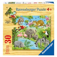 Holzpuzzle 30 Teile, Tierkinder im Dschungel von RAVENSBURGER