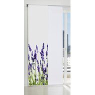 Schiebevorhang Charlotte mit Lavendel Motiv im Digitaldruck, 245x60 cm 