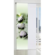 Schiebevorhang Oksana m. Stein Gr&auml;ser Motiv im Digitaldruck, 245x60 cm 