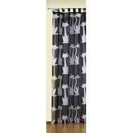 Voile Gardine Modern Cats mit Katzenmotiv, 245x130 cm 
