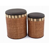W&auml;schebeh&auml;lter Rattan rund, 2er-Set von FRANZ MÜLLER