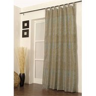 Deko Jacquard Gardine Lisa mit Ornament Muster und Schlaufen 