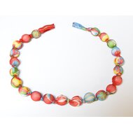 Raffhalter mit bunten Kugeln, stoff&uuml;berzogen, 55 cm 