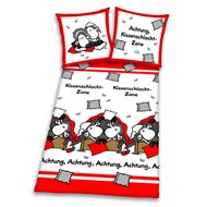 Mikrofaser Bettw&auml;sche Achtung Kissenschlachtzone von SHEEPWORLD