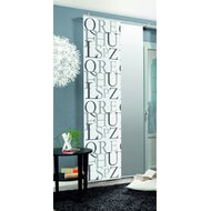 Schiebevorhang Harlow mit Buchstaben Motiv Digitaldruck 