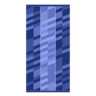 Saunatuch Arcona diagonal blau 90x200 cm von HK KLEINMANN