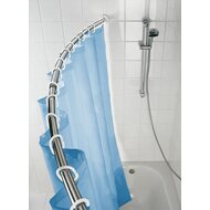 WENKO Teleskop-Badewannenstange, bogenf&ouml;rmig, Chrom 