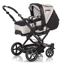 Kombikinderwagen "Topline S" Design 2013 Blockstreifen kiesel von HARTAN