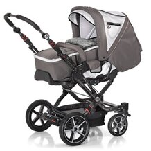 Kombikinderwagen "Topline S" Design 2013 Streifenblume schlamm von HARTAN