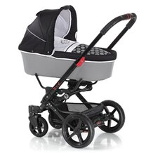 Kombikinderwagen "ViP XL" Design 2013 Tupfen schwarz von HARTAN