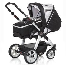 Kombikinderwagen "Racer GT" Design 2013 Prilblume schwarz/weiss von HARTAN