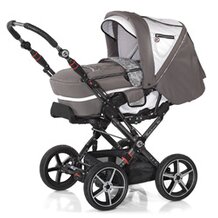 Kombikinderwagen "Topline X" Design 2013 Streifenblume schlamm von HARTAN