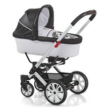 Kombikinderwagen "ViP XL" Design 2013 Prilblume schwarz/wei&szlig; von HARTAN