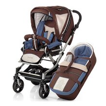 Kombikinderwagen "Alu Fly S Klick Off" cacao/azur von KNORR-BABY