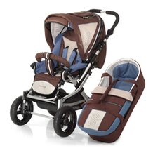Kombikinderwagen "Alu Fly Swing" cacao/azur von KNORR-BABY