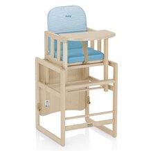 Hochstuhl "Kombi-Set TX blau/blau-wei&szlig; gestreift" von HERLAG