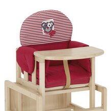 Sitzpolsterrot/rt-w&szlig;gestreif 