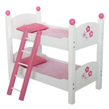 Les lits superpos&eacute;s pour poup&eacute;es, blanc/rose vif de BAYER CHIC