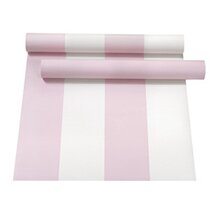 Tapete Streifen "wei&szlig;/rose" von CHRISTIANE WEGNER