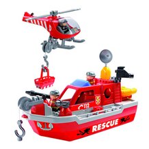 Rettungsboot mit Helikopter 