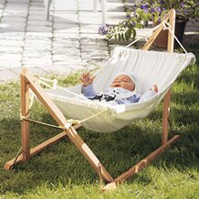 Hamac pour b&eacute;b&eacute;s avec support en bois de AMAZONAS