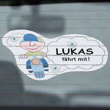 Autoschild mit Namen 