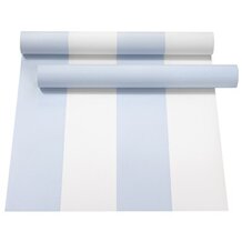 Tapete Streifen "wei&szlig;/bleu" von CHRISTIANE WEGNER