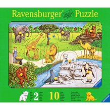 Holzpuzzle 10 Teile, Tiere im Zoo von RAVENSBURGER
