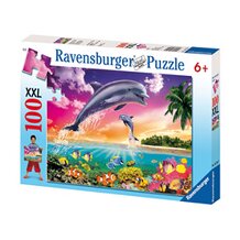 Puzzle, 100 Teile, Springender Delfin von RAVENSBURGER