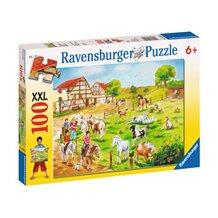 Puzzle, 100 Teile, Ponyhof von RAVENSBURGER