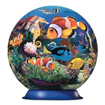 3D Puzzle-Ball 108 Teile, Kunterbunte Meereswelt von RAVENSBURGER
