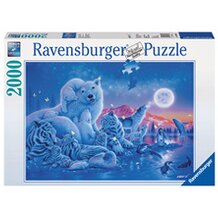 Puzzle, 2.000 Teile, Polartiere im Mondschein von RAVENSBURGER