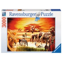 Puzzle, 3.000 Teile, Stolzer Massai von RAVENSBURGER