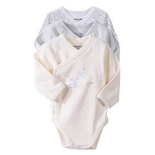 Happy Price* 3er-Pack lang&auml;rmelige Erstlings-Bodys von VERTBAUDET