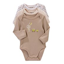 3er-Pack lang&auml;rmelige Bodys von VERTBAUDET