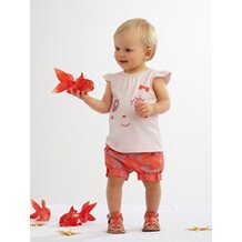 Set aus Kurzoverall und T-Shirt von VERTBAUDET