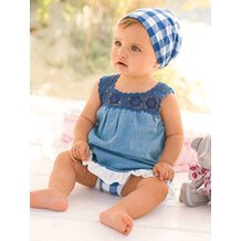 Set aus Kleid, Spielhose und Kopftuch von VERTBAUDET