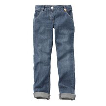 M&auml;dchen Jeans mit Relief-Blume von VERTBAUDET