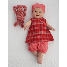 Set aus Kleid, Spielhose und Kopftuch von VERTBAUDET